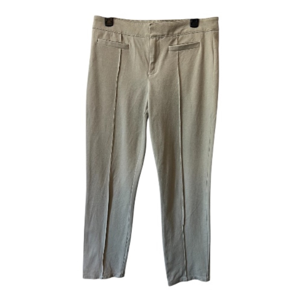👖 EUC DKNYC Women’s Tan/Khaki Permanent Crease Pants | Size 8